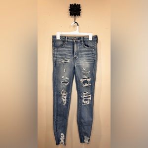 Distressed Light Blue Skinny Jeans